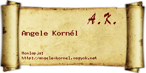 Angele Kornél névjegykártya