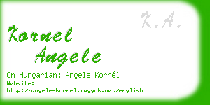 kornel angele business card
